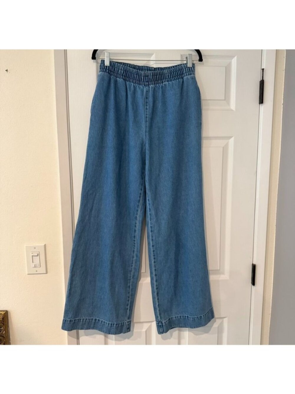 Wide Leg Baggy Blue Denim Jean Pants Size Small